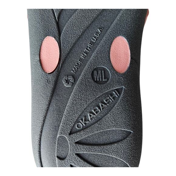 OKABASHI Women's M/L = 8 9 Sandals Breeze Flip Flops Pink Gray Water Made USA - Picture 7 of 8